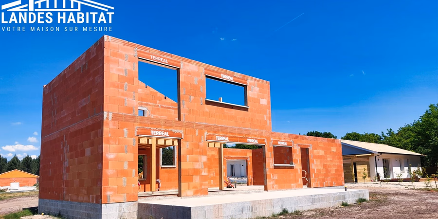 Chantier en cours Lesperon : La maçonnerie avance vite