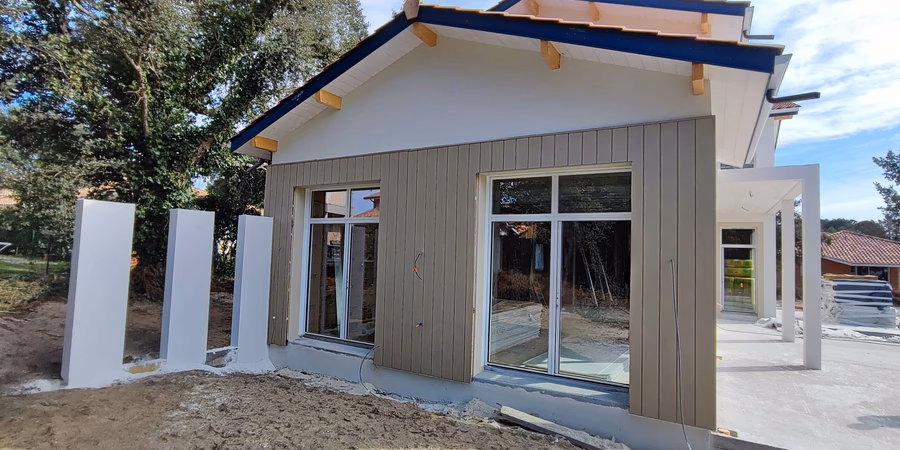 Chantier de construction à Messanges réalisé par Landes Habitat