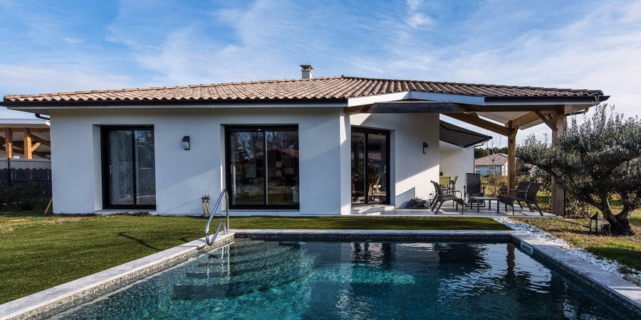 Maison contemporaine à Lit-et-Mixe avec piscine – 113 m²