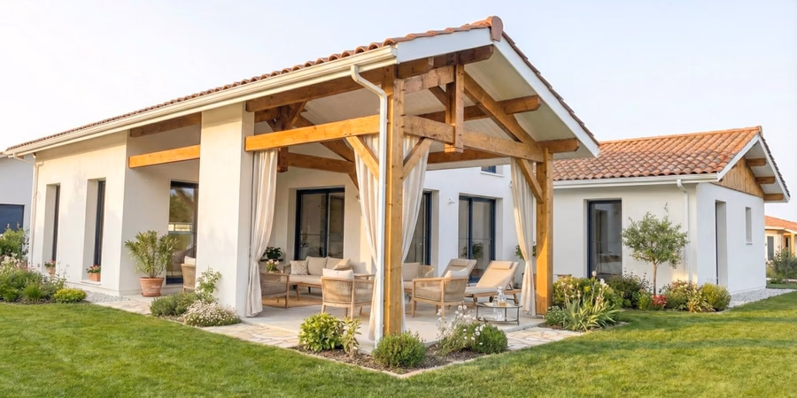 Villa contemporaine 141m² RE2020 — Constructeur maison neuve Landes