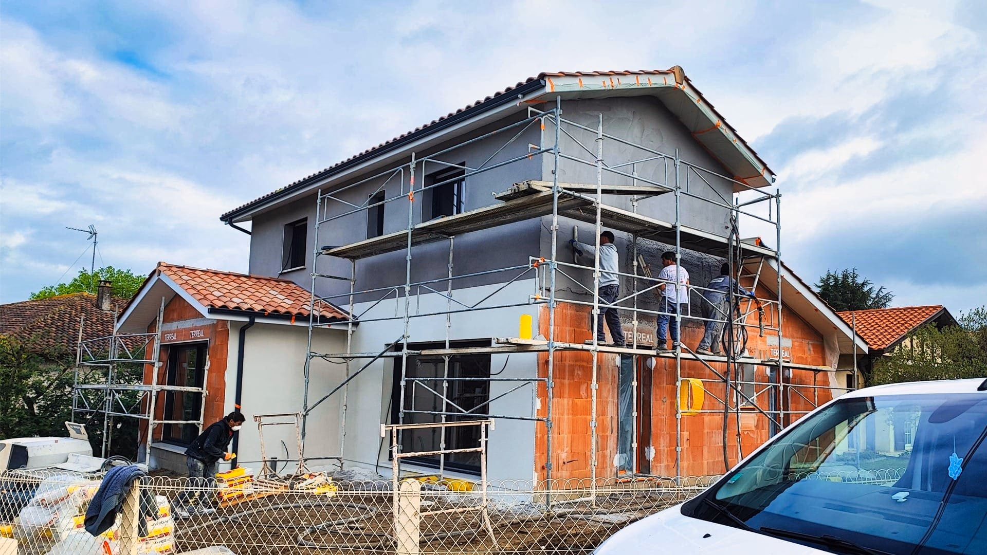 Maison enduit en cours Maison enduit en cours