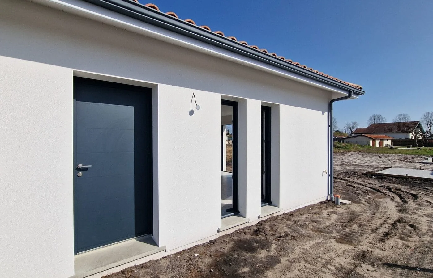 Maison neuve contemporaine de plain-pied construite par Landes Habitat à Téthieu dans le Grand Dax