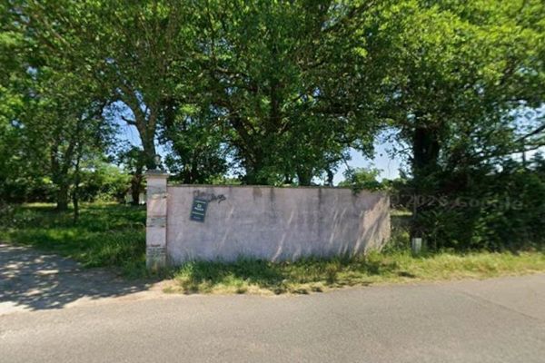 Terrain arboré de 842 m² à Mézos (40), route Océane, bordé d'un muret et de grands arbres
