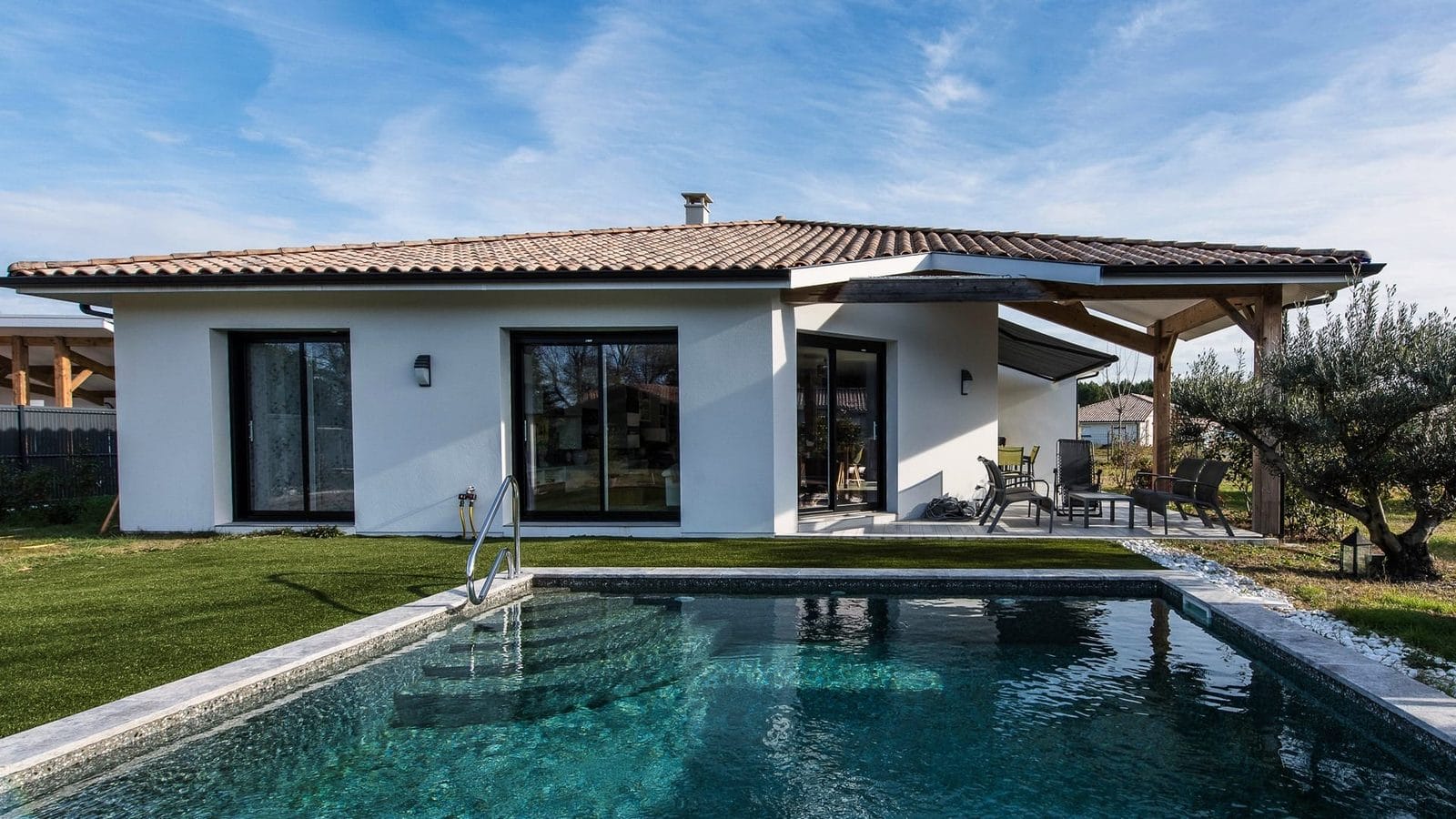Maison contemporaine à Lit-et-Mixe avec piscine – 113 m²
