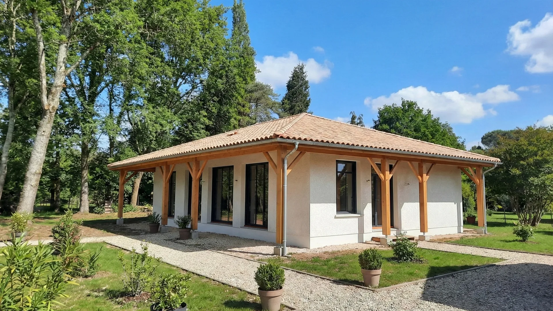 Maison individuelle de plain-pied pour construire une maison à Mézos avec Landes Habitat.